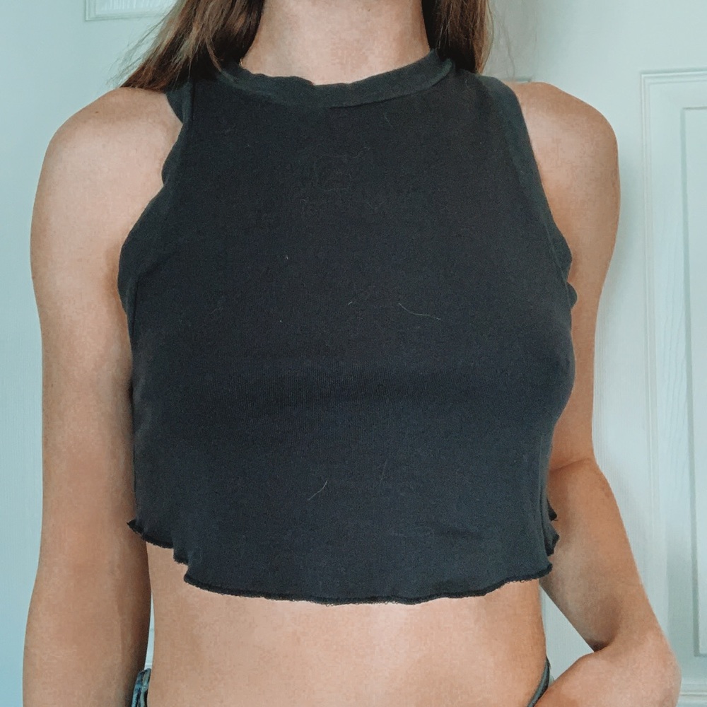 Urban Outfitters cropped black tank